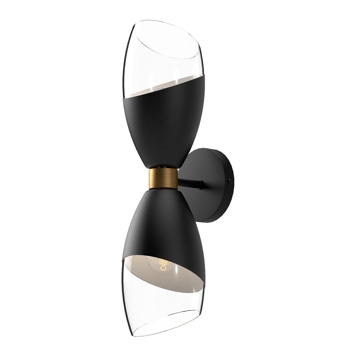 Alora Mood Capri clear glass vanity light WV587224MBCL