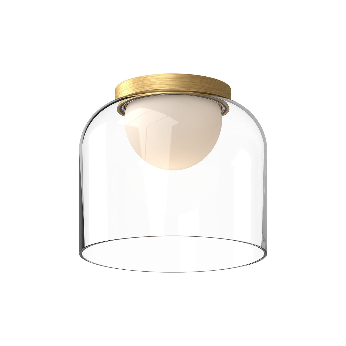 Kuzco Cedar brushed gold flush mount FM52508-BG/CL