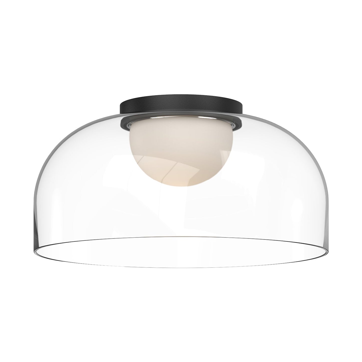 Kuzco Cedar black flush mount FM52512-BK/CL