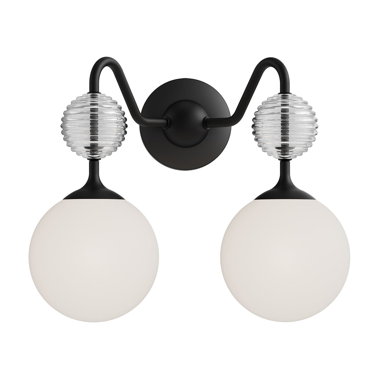 Alora Mood Celia matte black vanity light VL415315MBOP