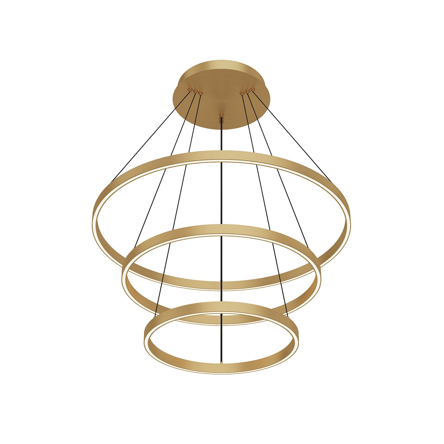 Kuzco Cerchio brushed gold chandelier CH87332-BG