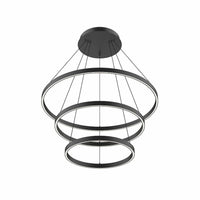 Kuzco Cerchio CH87932 32-inch 3-layer LED chandelier with sculptural circular rings and modern up-and-down illumination