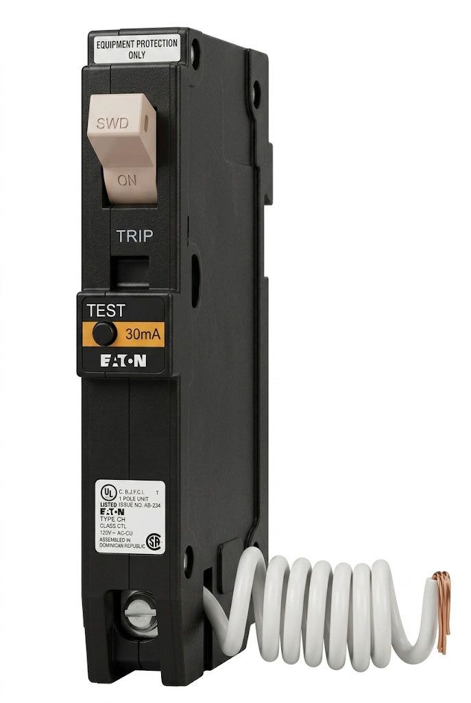 Eaton 20A 120/240V 1 Pole CH Frame Ground Fault Circuit Breaker