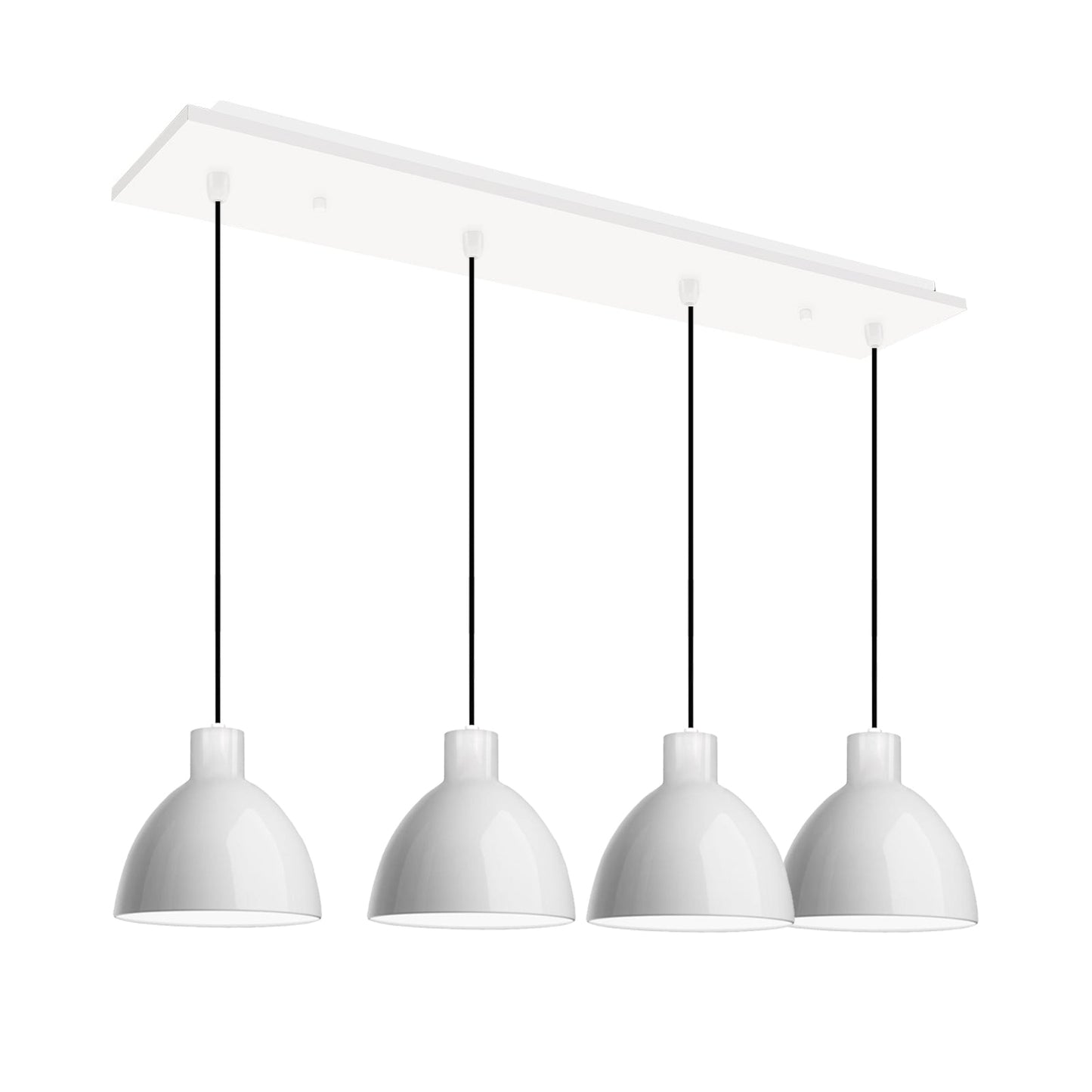 Kuzco Chroma glossy white multi-pendant MP1706WG-04