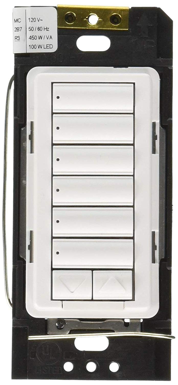 Lutron seeTouch 6-button keypad in White