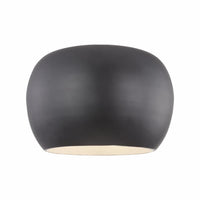 Kuzco Croft FM44614-BK/WH 14-inch LED flush mount ceiling light in matte black and white finish