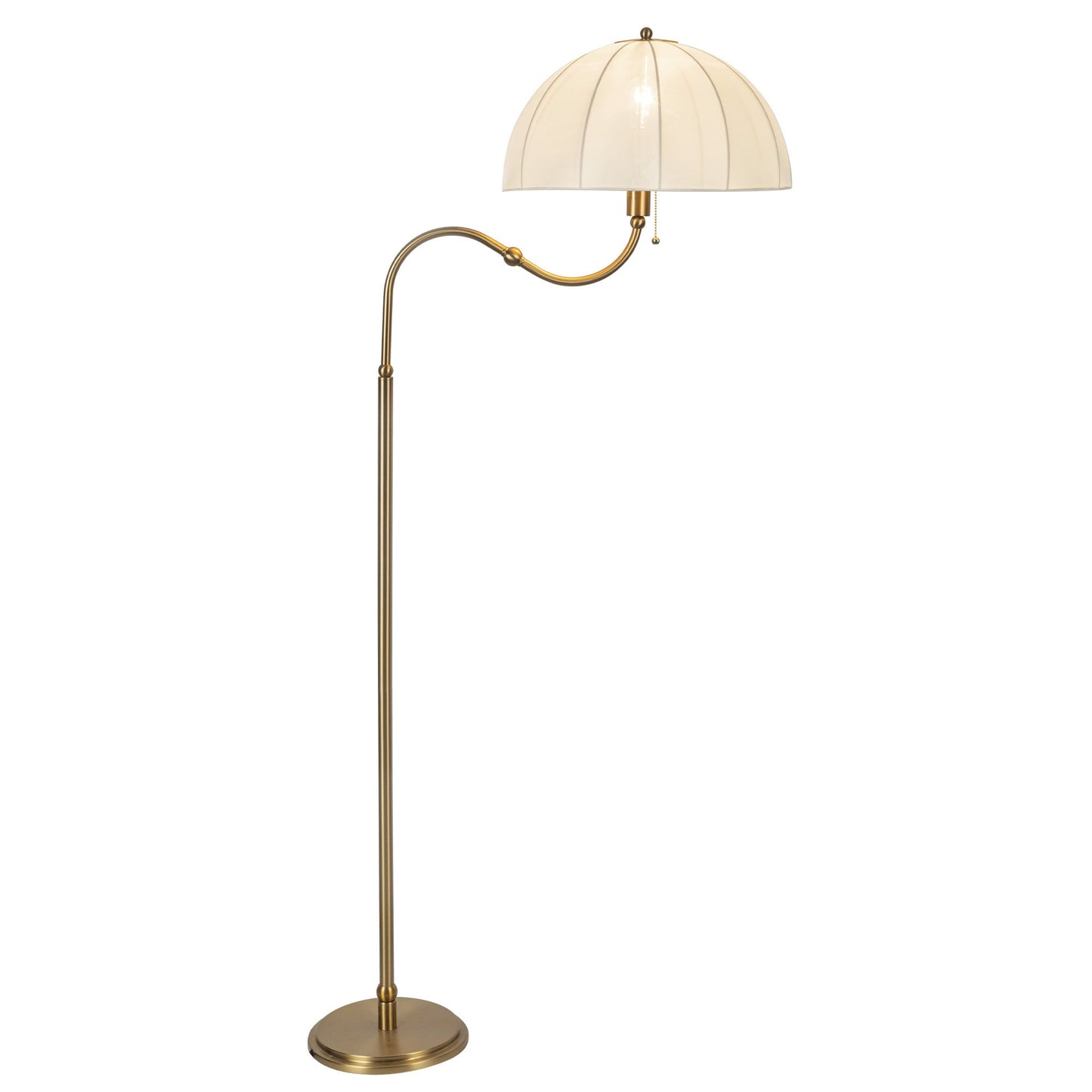 Alora Mood Crosby brushed gold floor lamp FL661068BG
