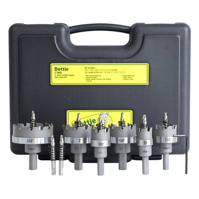 Dottie CTK8 Dottie 8-Piece Master Electricians Hole Cutter Kit CTK8