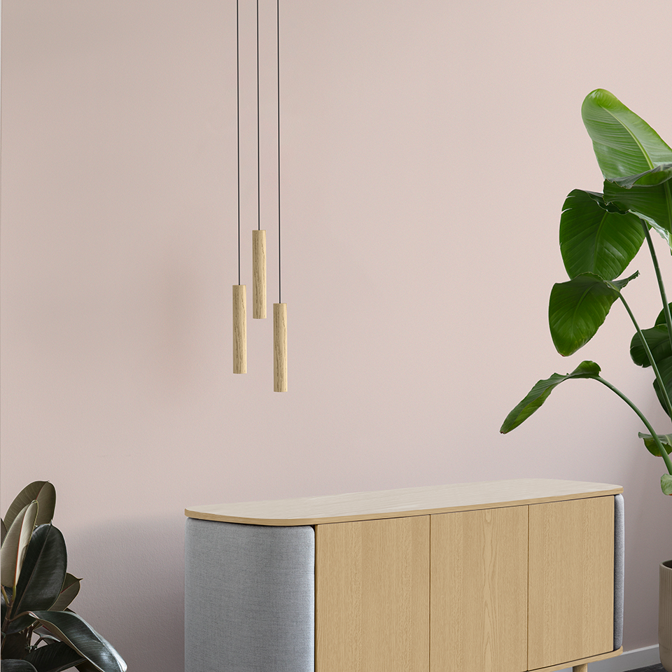 UMAGE Chimes Cluster 3 Oak - US — styled interior view 5