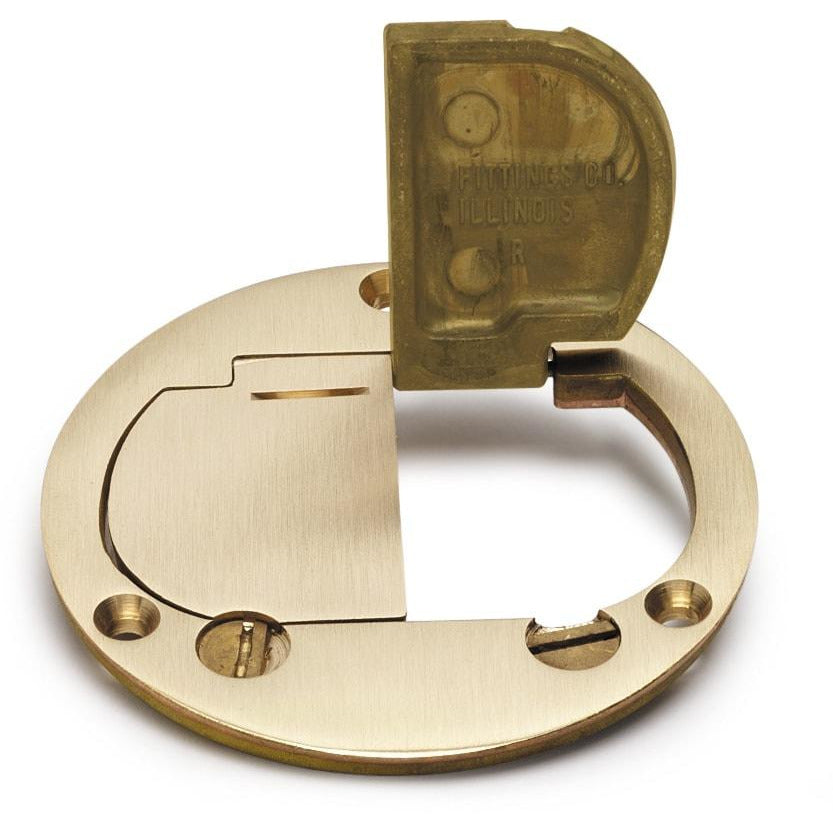 Lew Electric DFB-LR Brass floor box cover