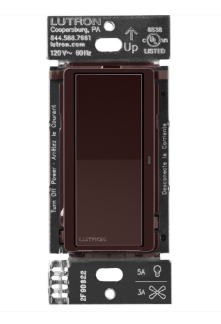 Lutron Caseta wireless smart switch in Brown