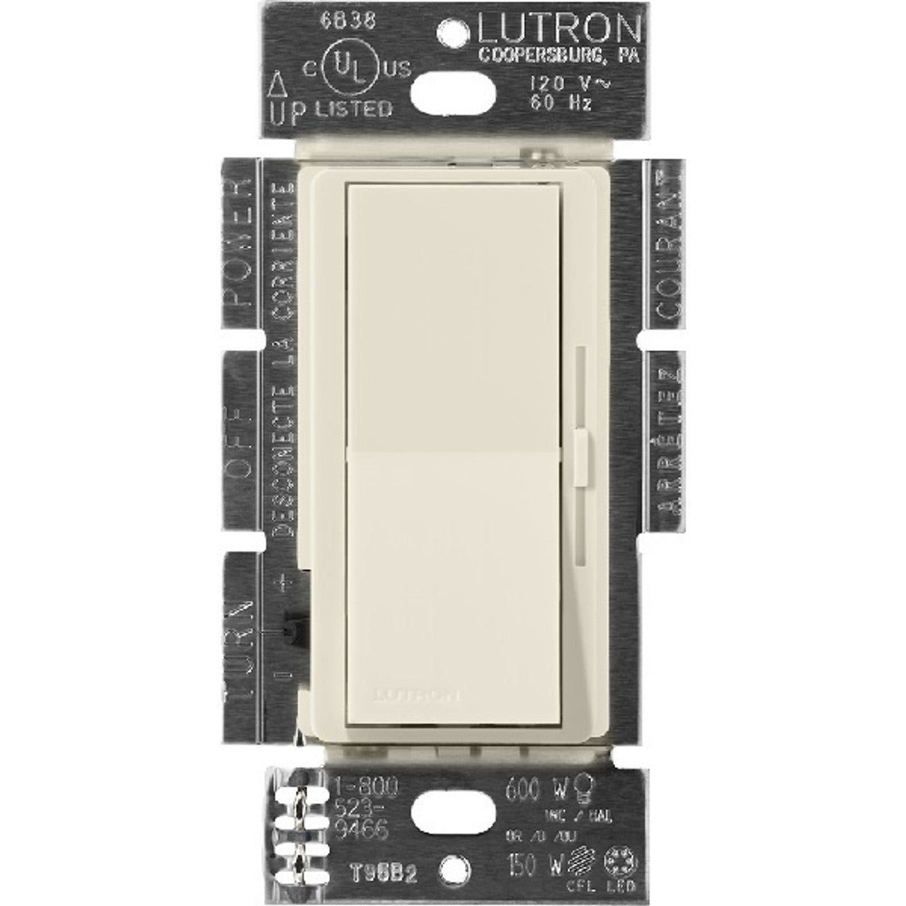 Lutron Diva dimmer switch in Pumice