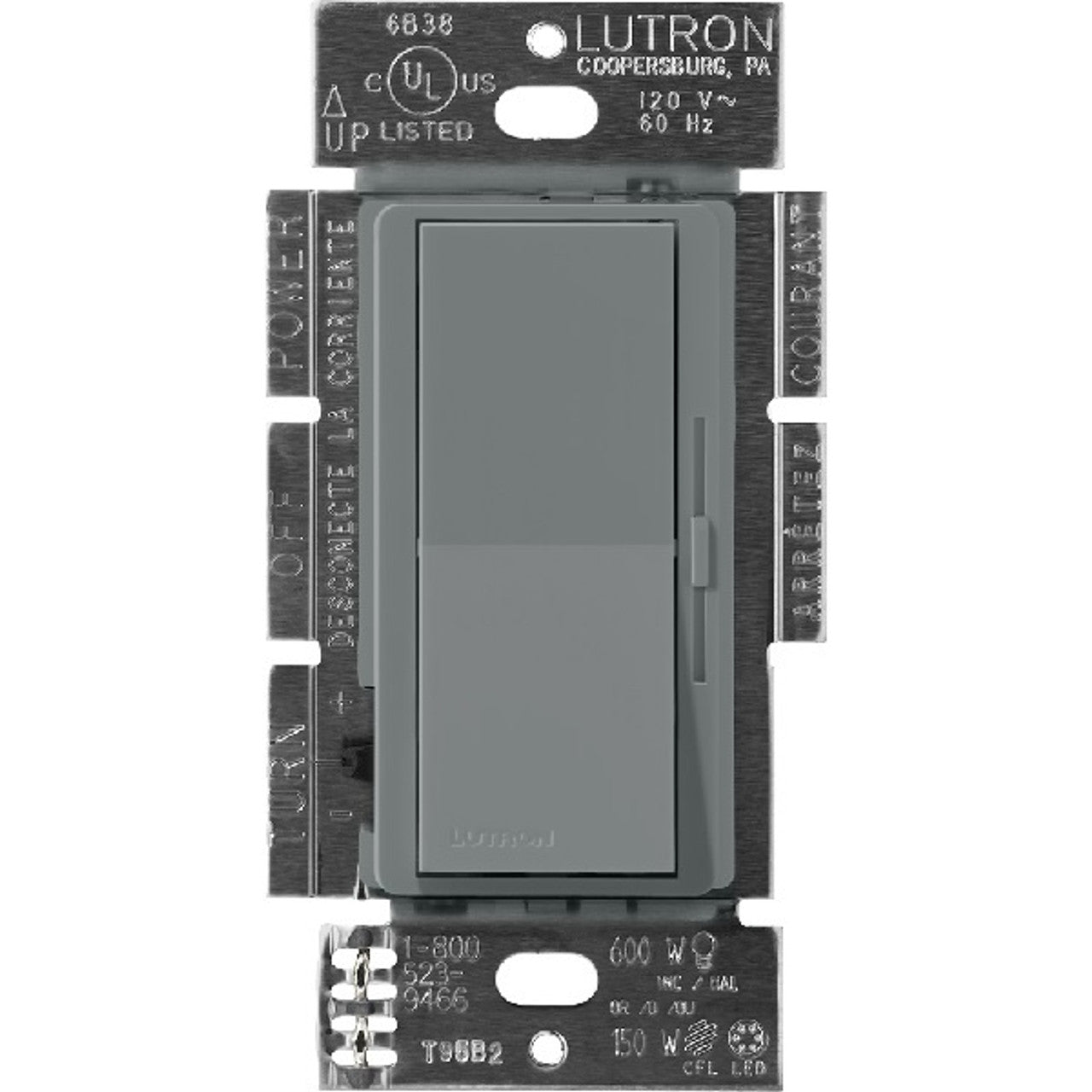 Lutron Diva dimmer switch in Slate