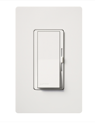 Lutron Diva dimmer switch in Snow White