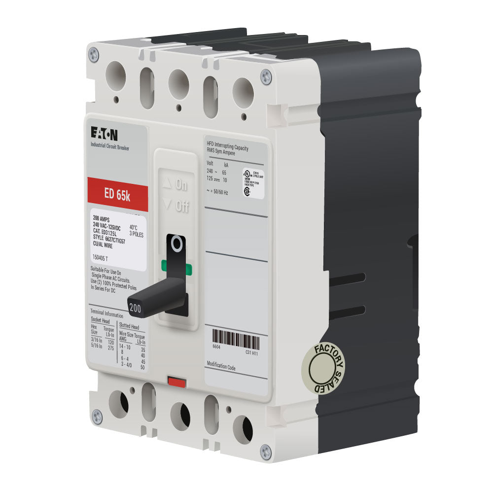 Cutler Hammer 125A 240V 3 Pole F-Frame Molded Case Circuit Breaker
