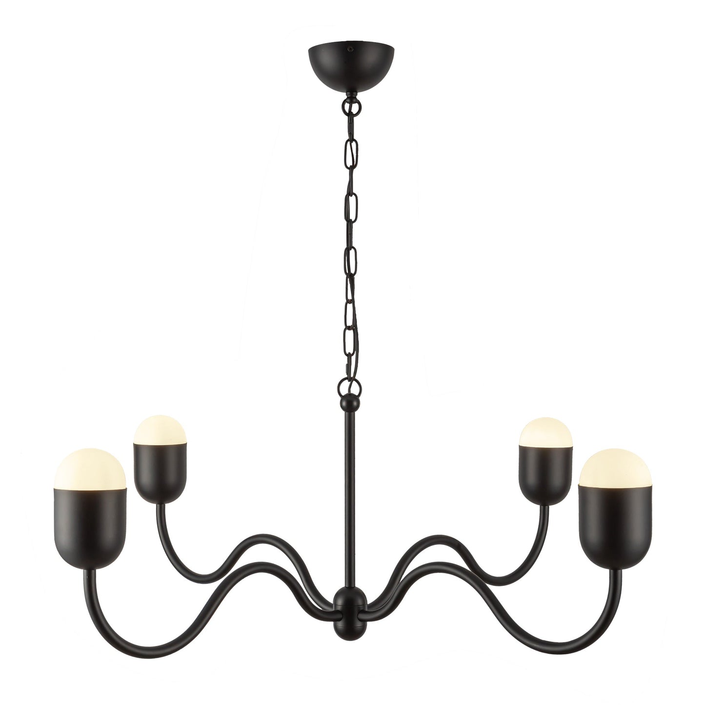 Alora Mood Effie matte black chandelier CH558439MBOP
