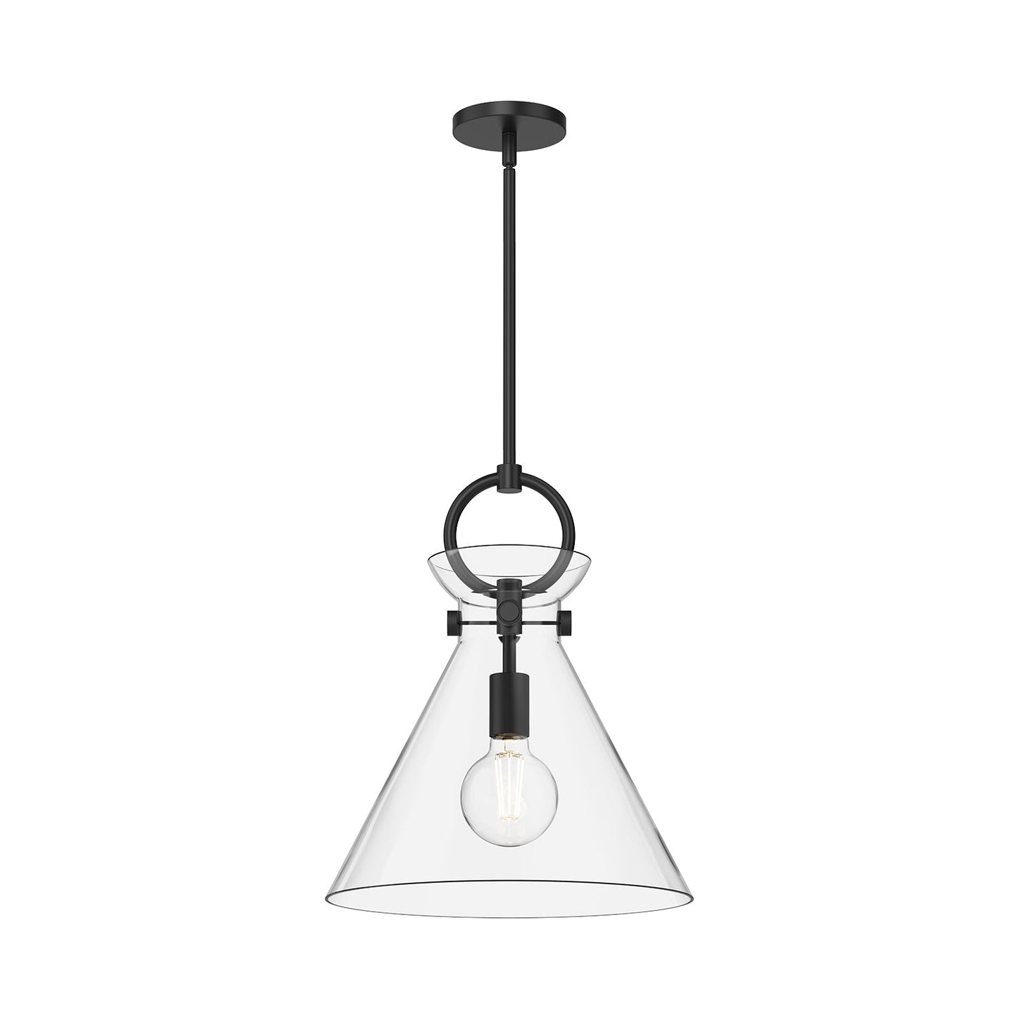 Alora Mood Emerson matte black pendant PD412514MBCL
