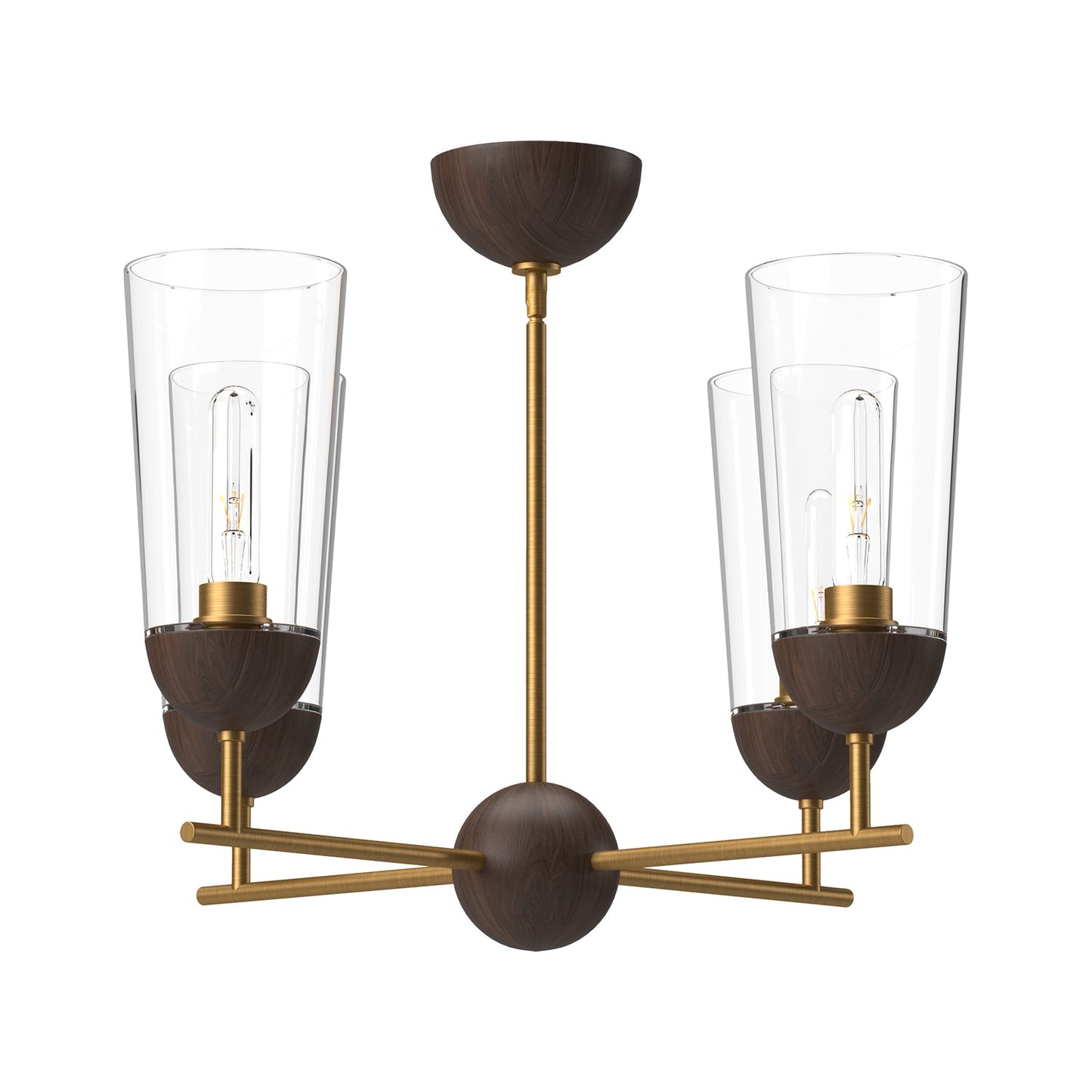 Alora Mood Emil aged gold chandelier CH542324AGWT