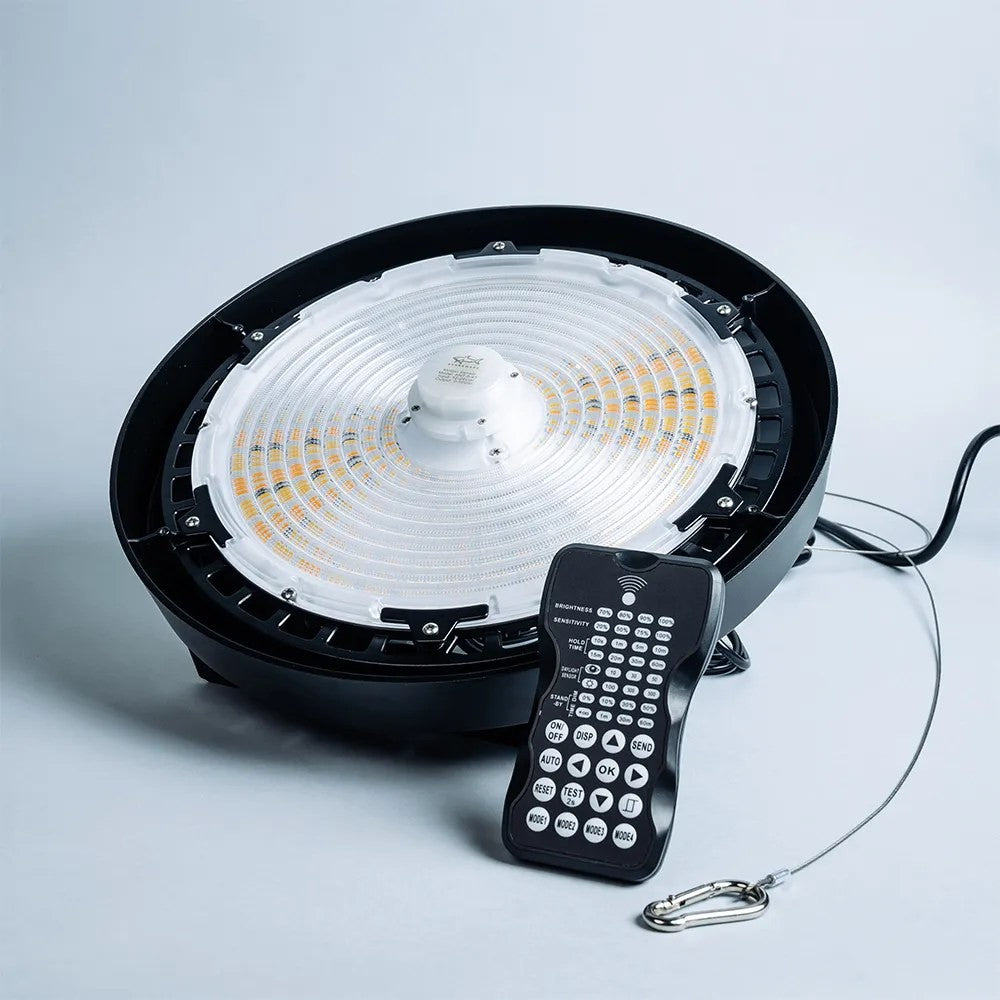 Euri Lighting 200/220/240W selectable LED UFO High Bay 3500K–5000K (EUHB-240W3000sw)