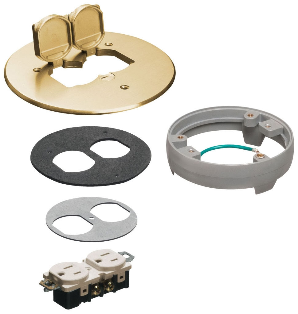 Arlington Industries FLB6230MBLR 6 in brass cover