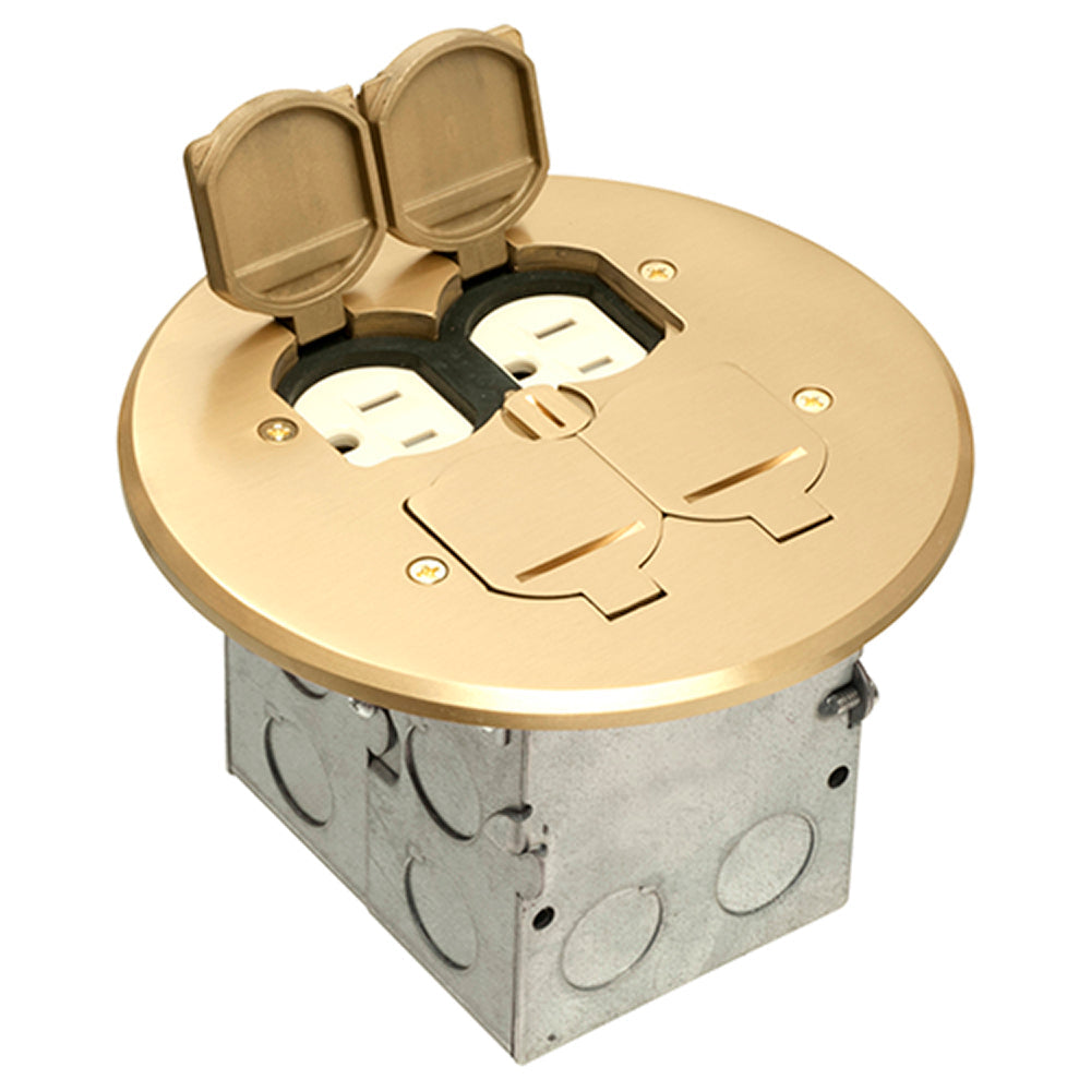 Arlington Industries FLB6240MB brass floor box