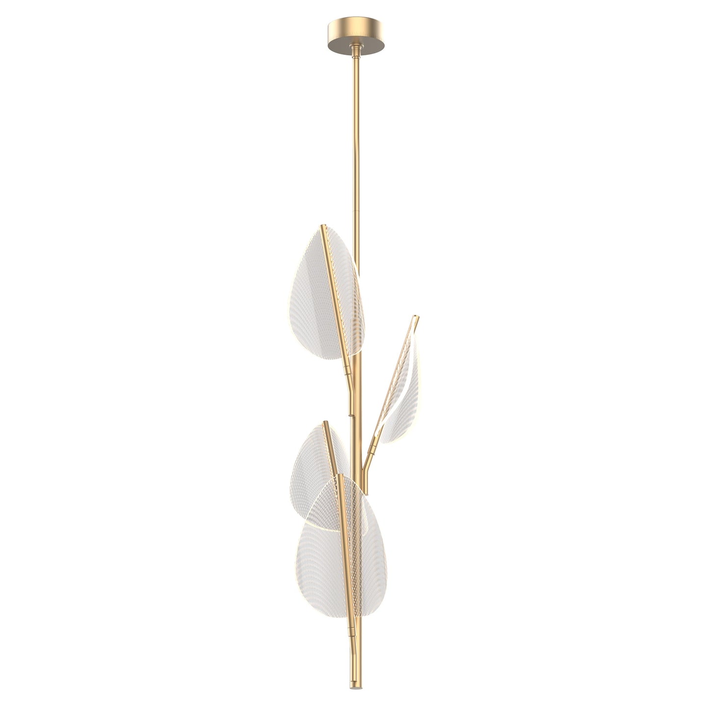 Alora Flora natural brass pendant PD321104NB