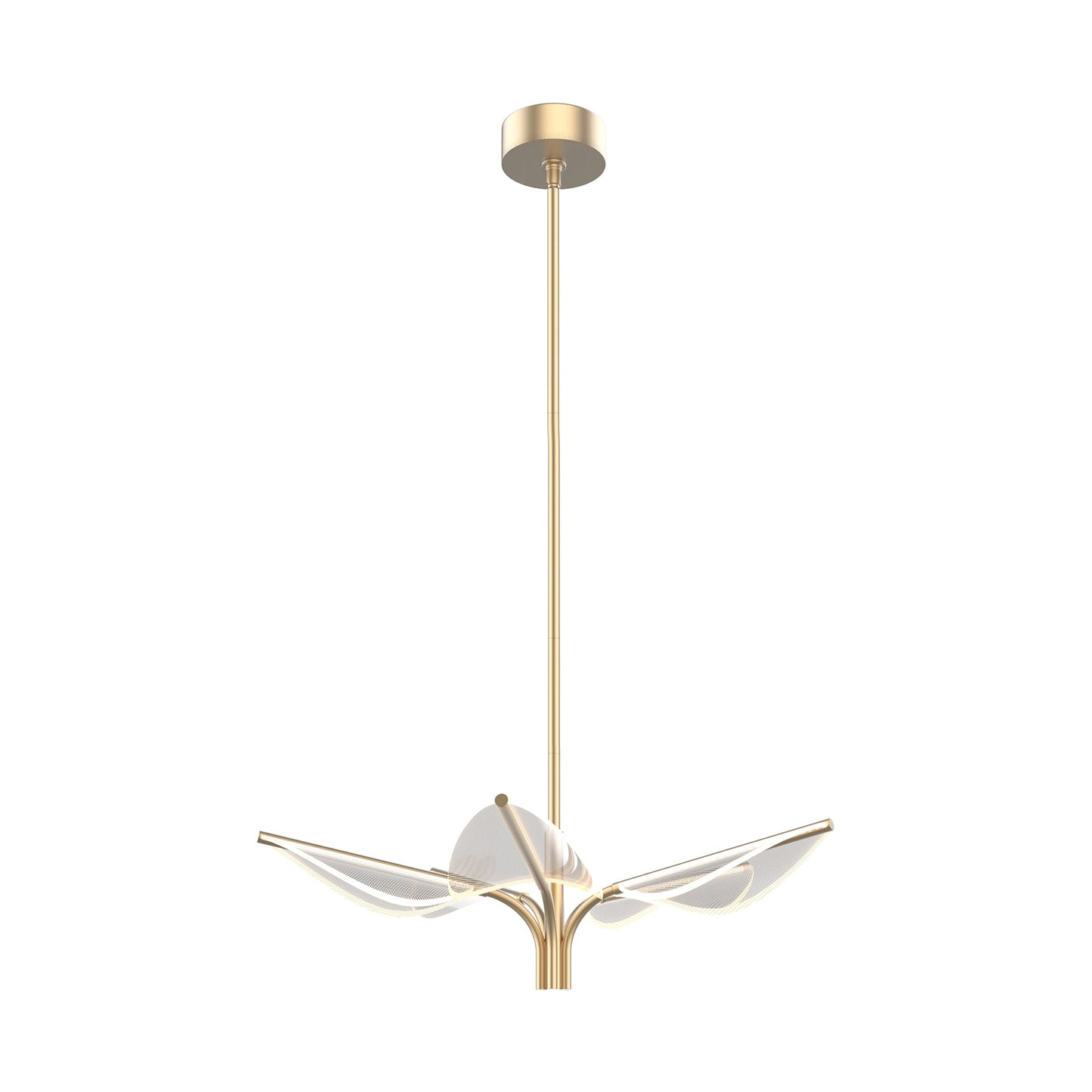 Alora Flora natural brass pendant PD321105NB