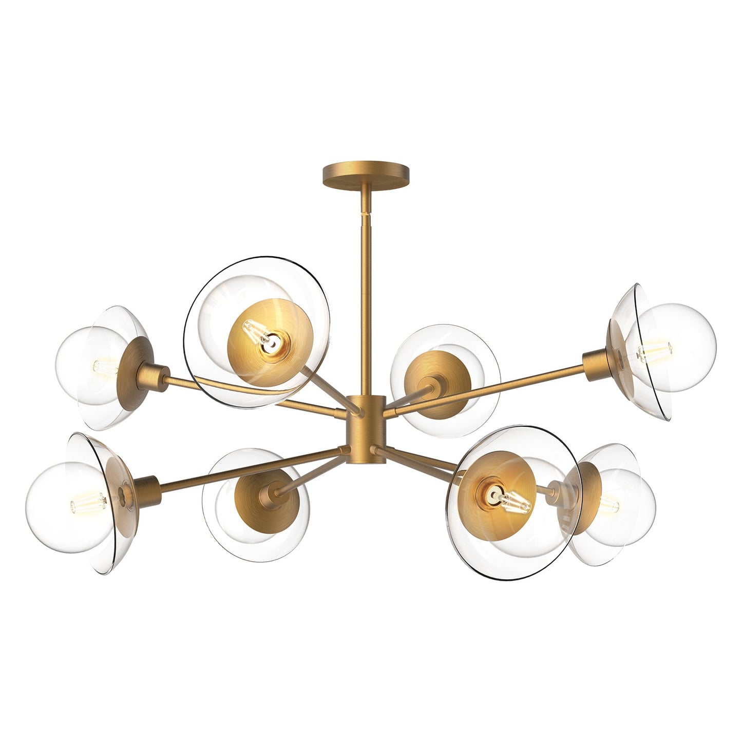 Alora Mood Francesca aged gold chandelier CH517338AGCL