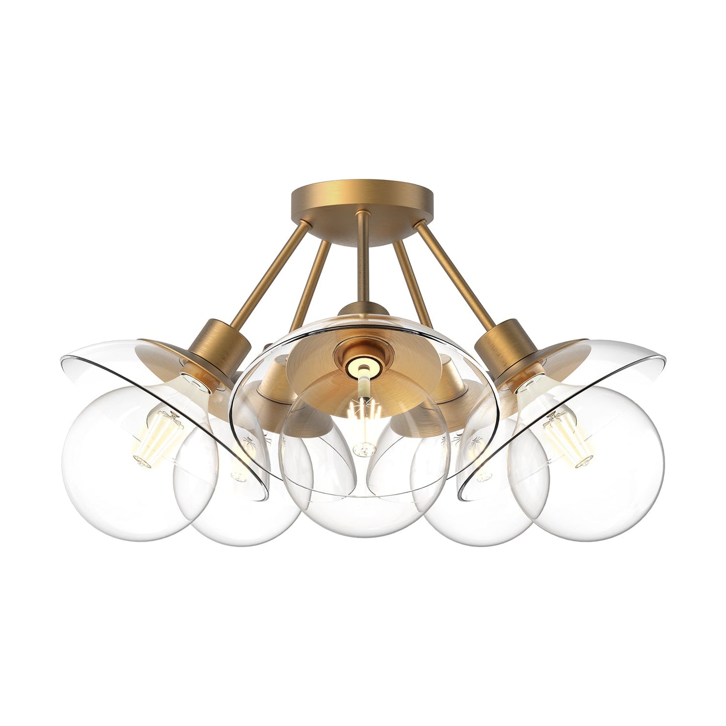 Alora Mood Francesca aged gold semi-flush mount SF517220AGCL