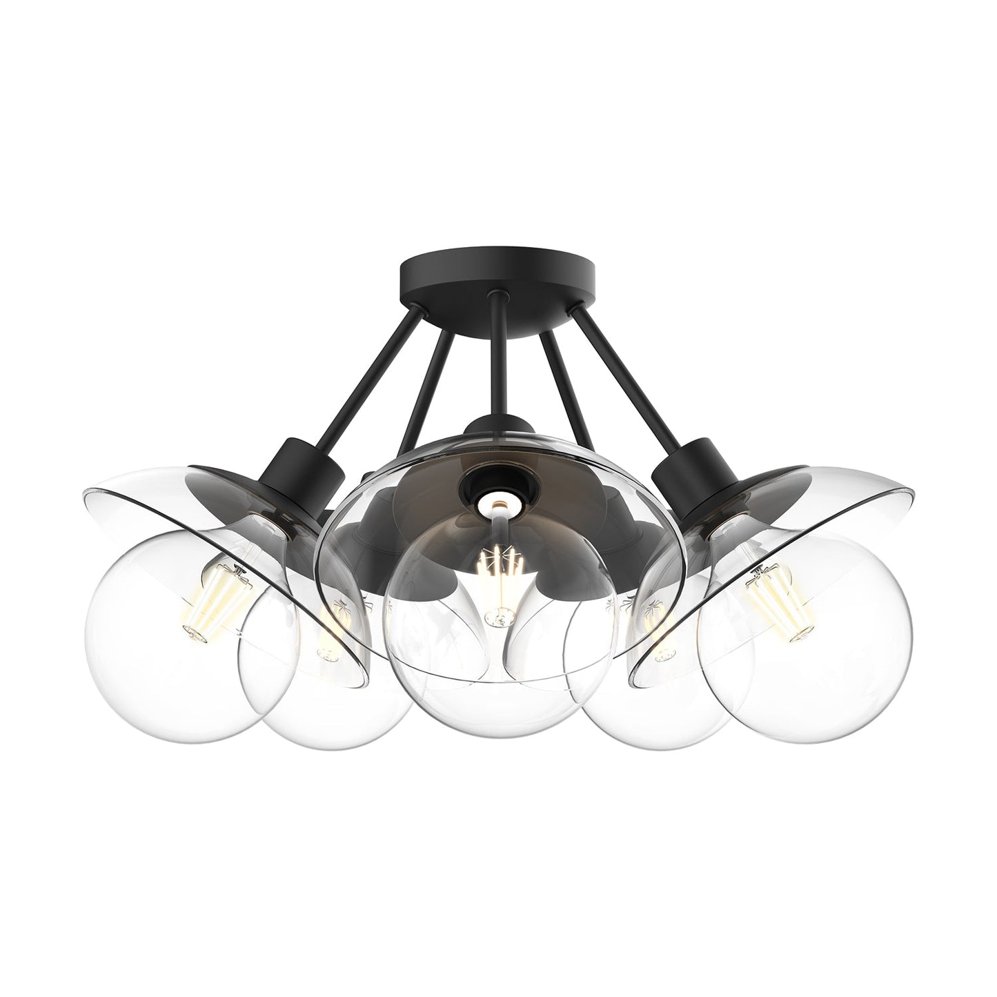 Alora Mood Francesca clear glass semi-flush mount SF517220MBCL