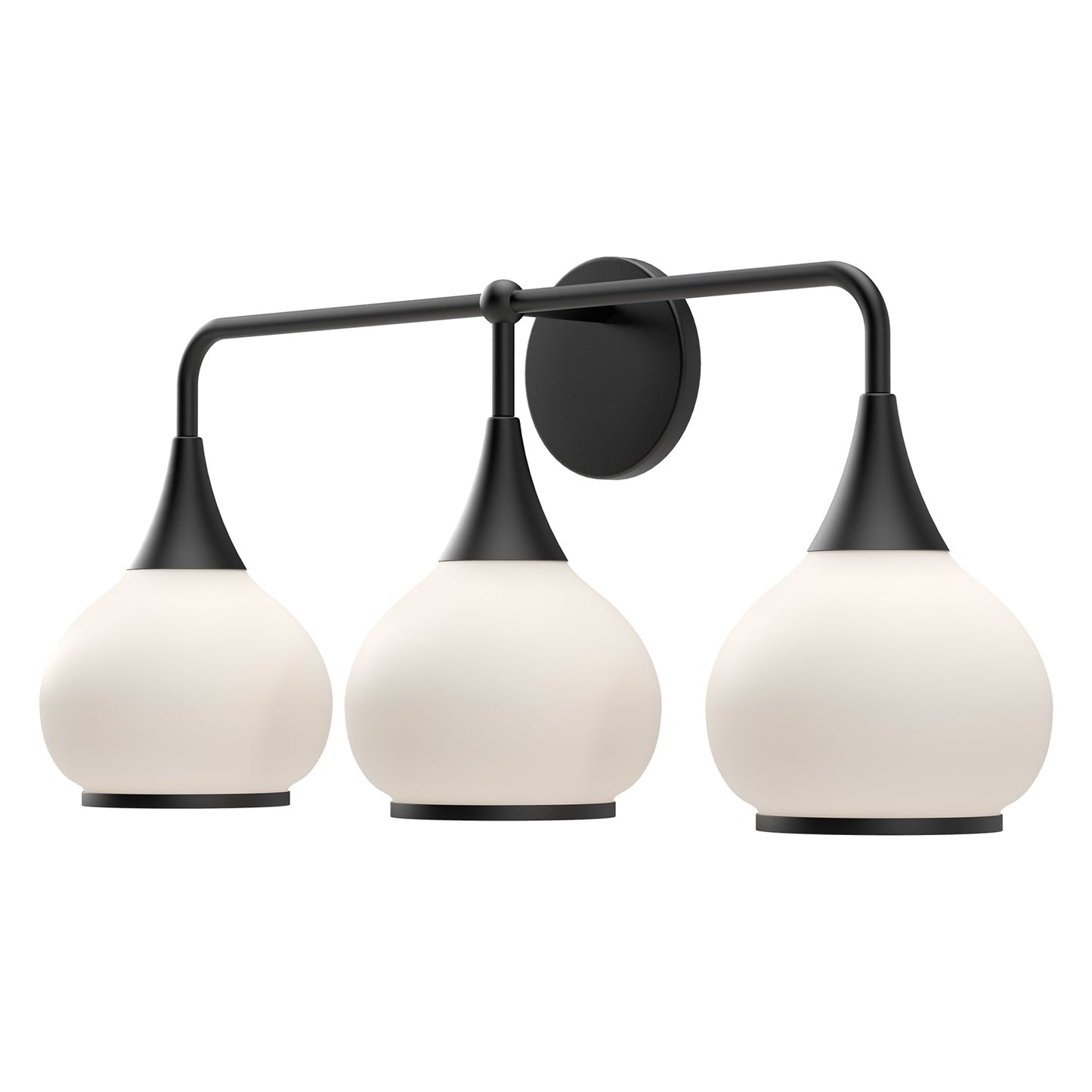 Alora Mood Hazel matte black vanity light VL524326MBOP