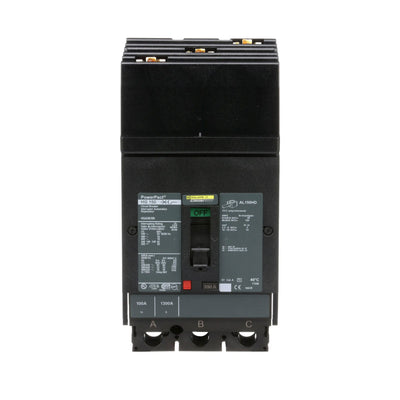 Square D PowerPacT HGA 100A 3P 600V Molded Case Circuit Breaker, I-Line Mount, 18kA Interrupt, Thermal Magnetic Trip, UL 489 Listed