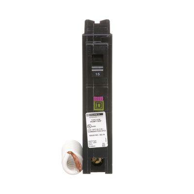 Square D HOM 15A 120V 1-Pole Dual Function Circuit Breaker Plug-In Mount