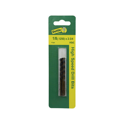 Dottie HS8C Dottie 1/8 in High Speed Steel Drill (Carded) HS8C