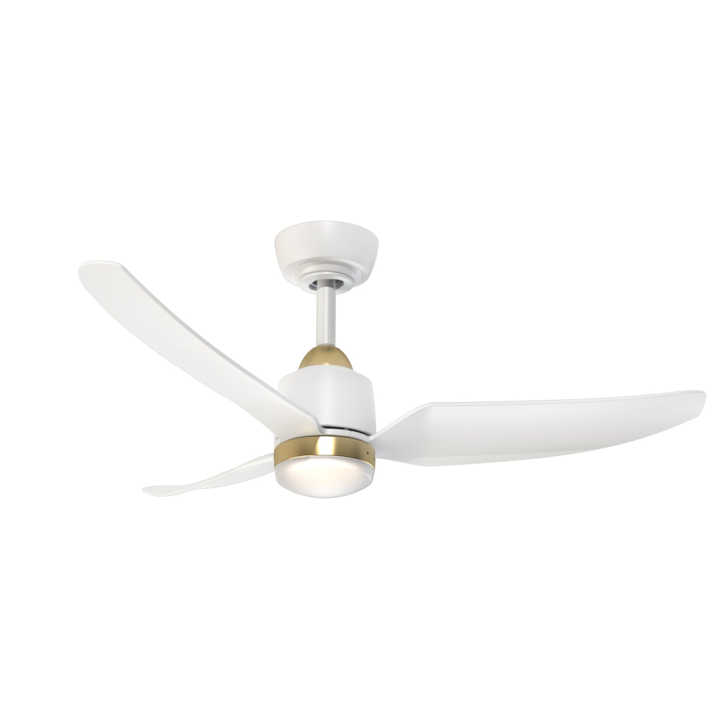 Kuzco Hugo brushed gold ceiling fan CF72942-BG/WH-5CCT