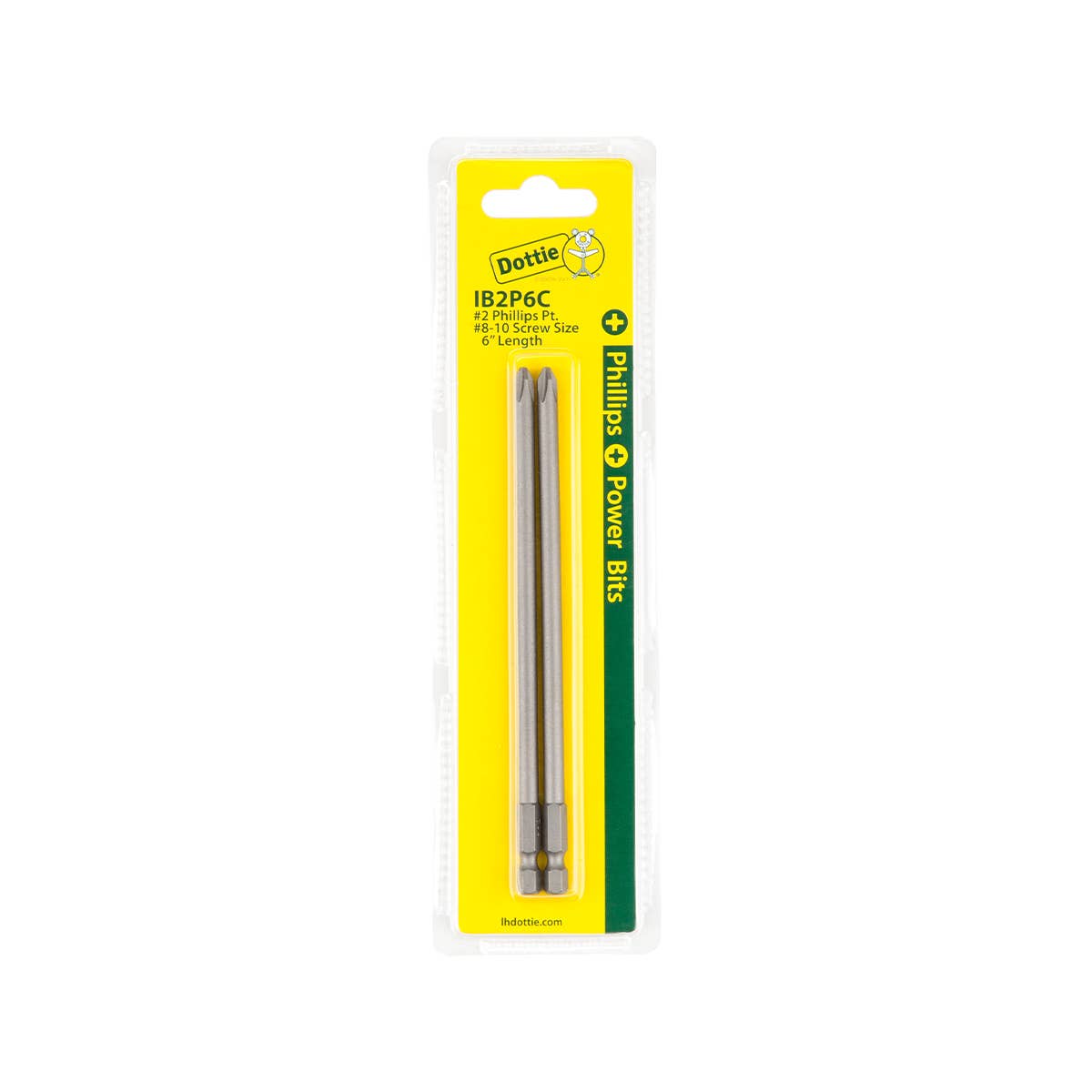 Dottie IB2P6C Dottie #2 x 6 in Phillips Power Bit (Carded) IB2P6C