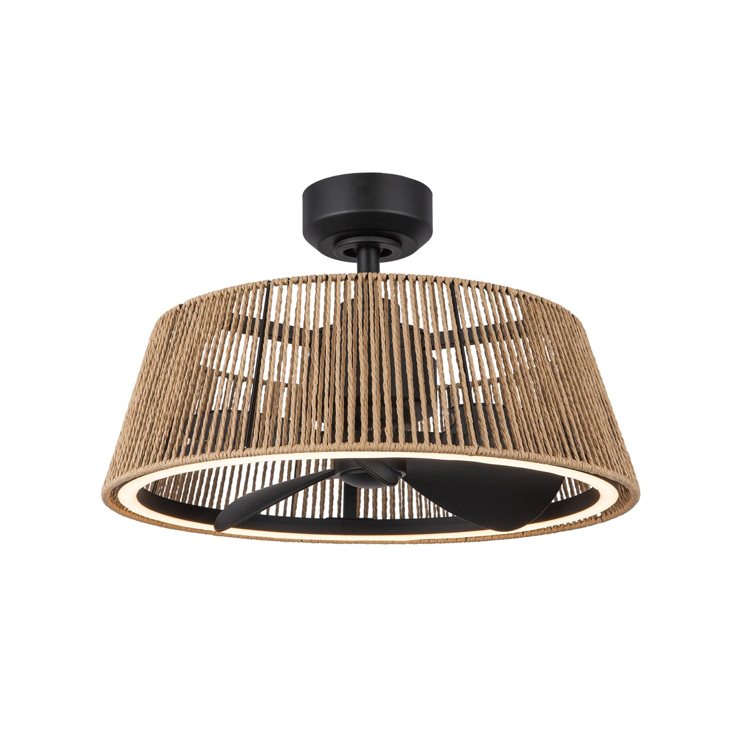 Kuzco Isla matte black ceiling fan CF41424-MB/BR-5CCT