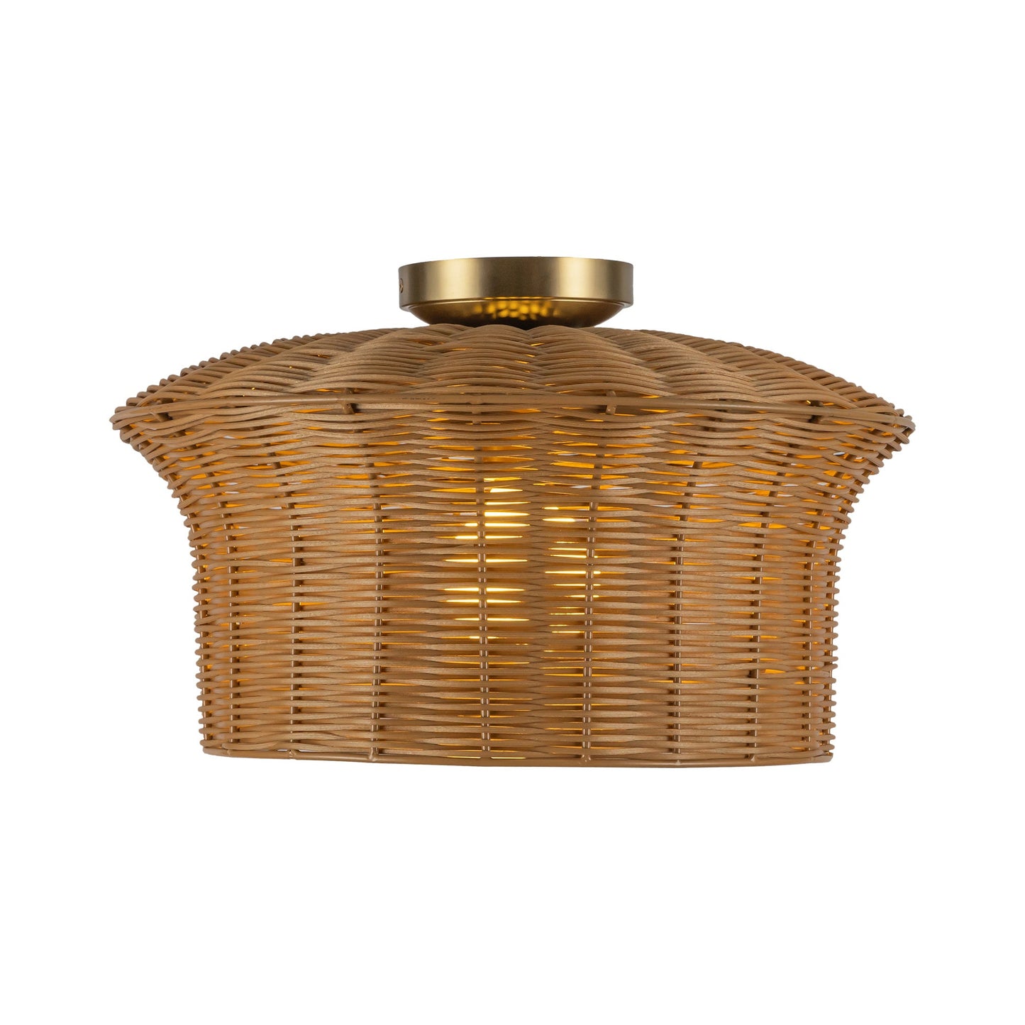 Alora Mood Kai brushed gold semi-flush mount SF641016BG