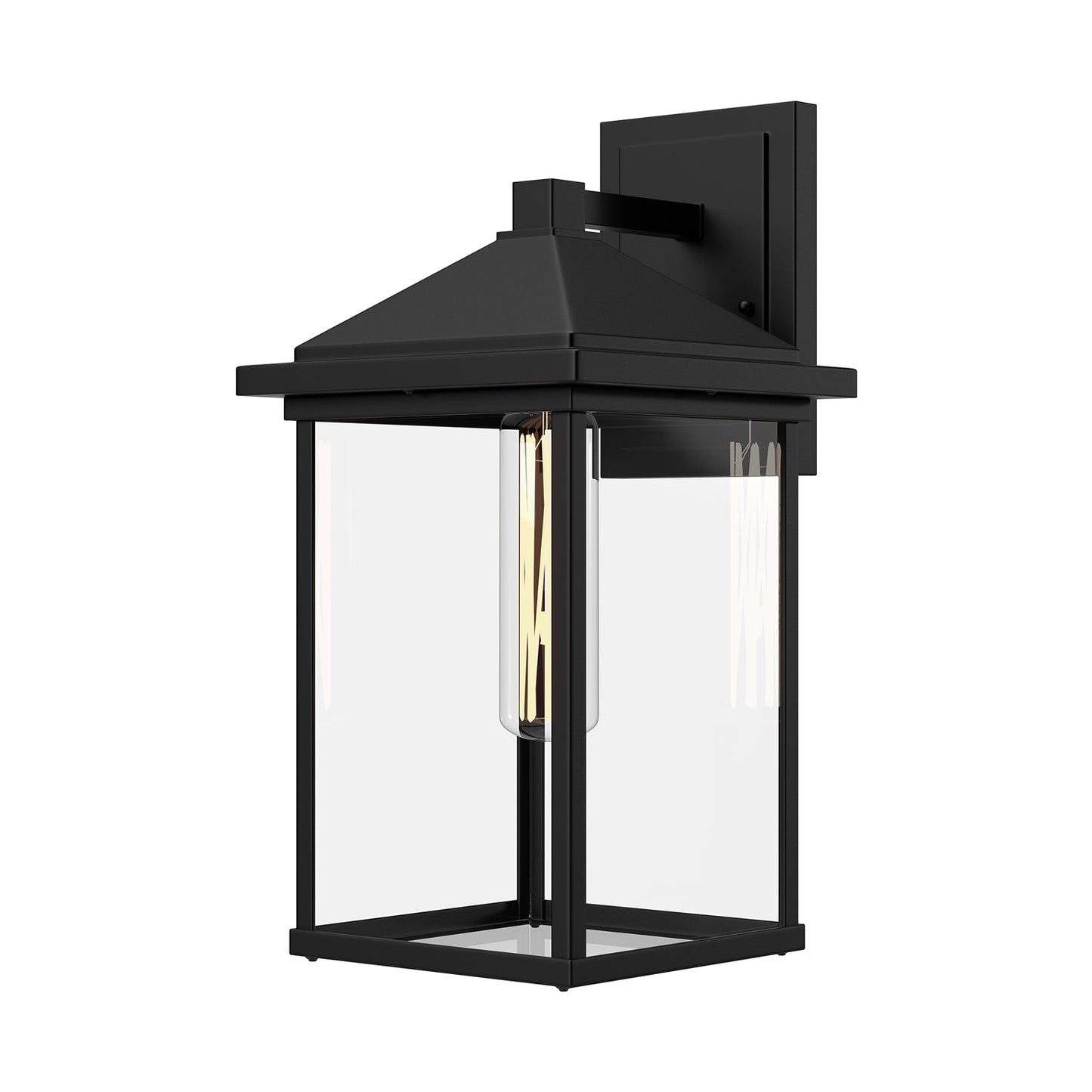 Alora Mood Larchmont clear glass exterior wall sconce EW552007BKCL