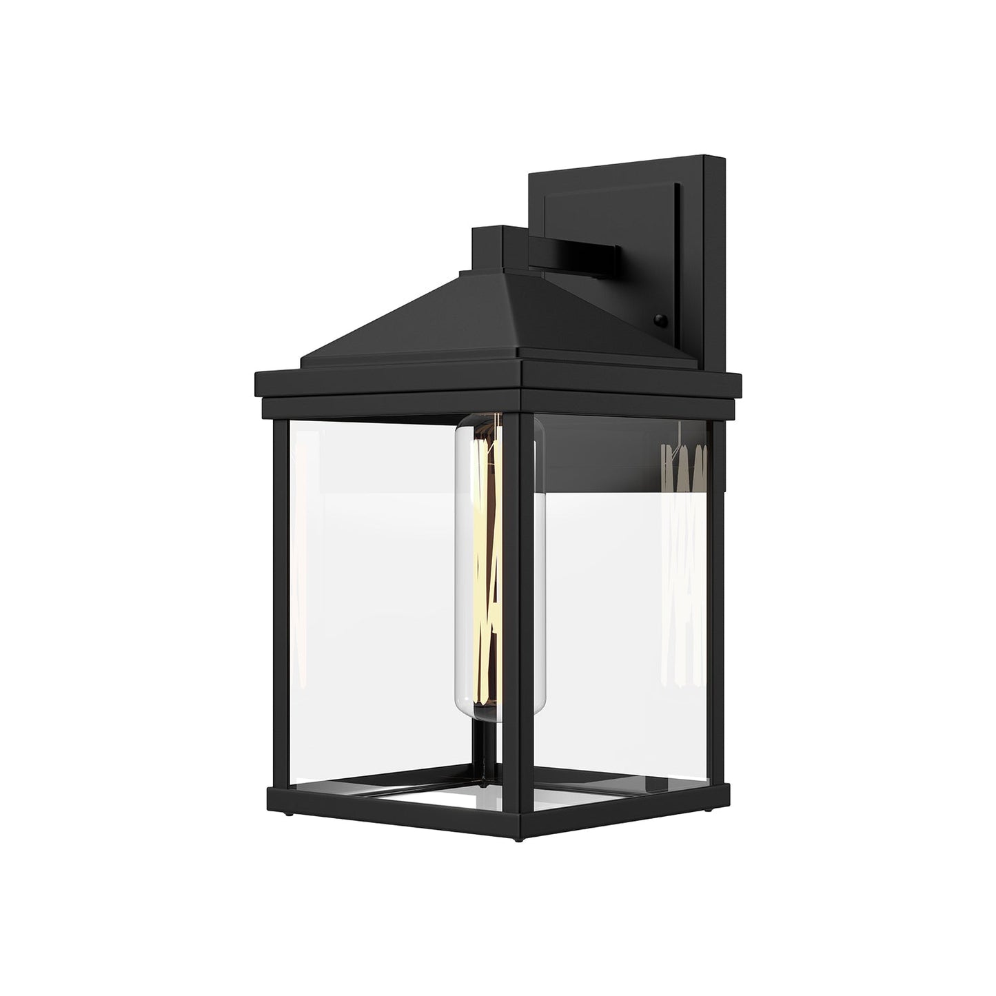 Alora Mood Larchmont clear glass exterior wall sconce EW552009BKCL