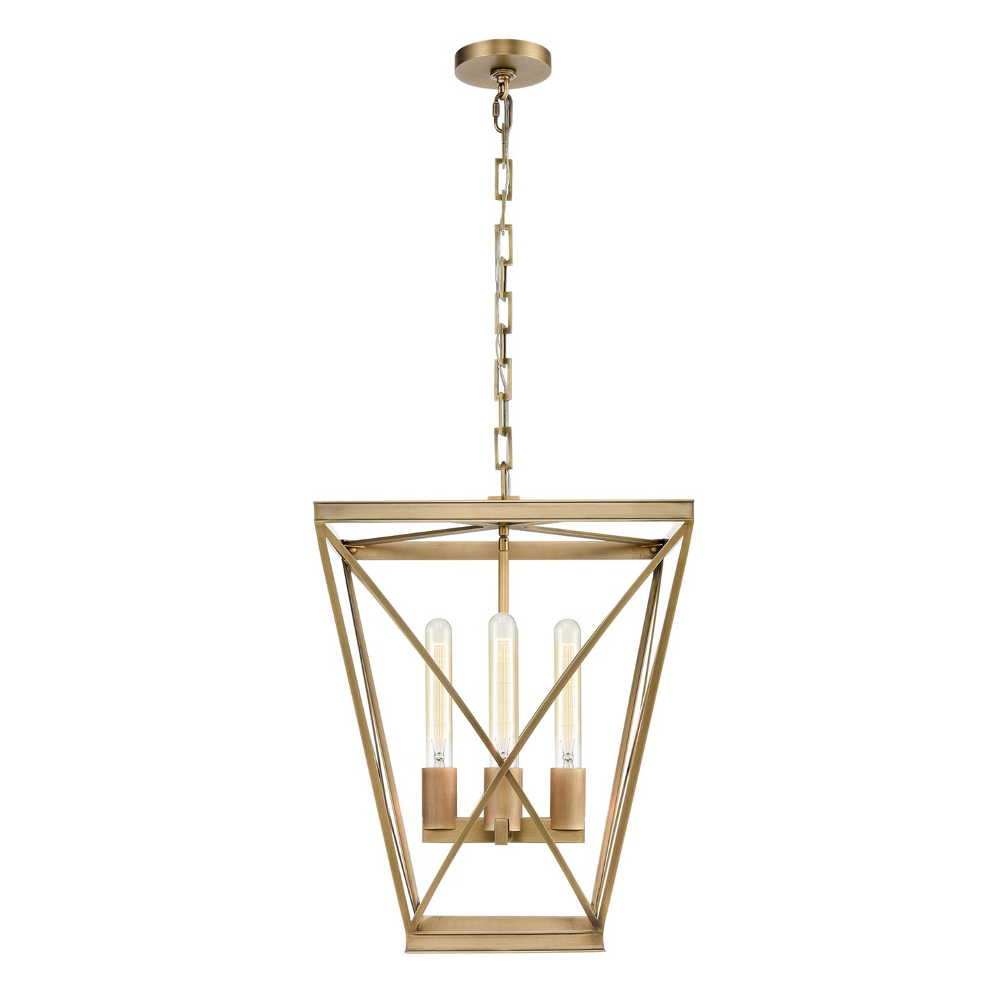 Alora Lattice vintage brass pendant PD309616VB