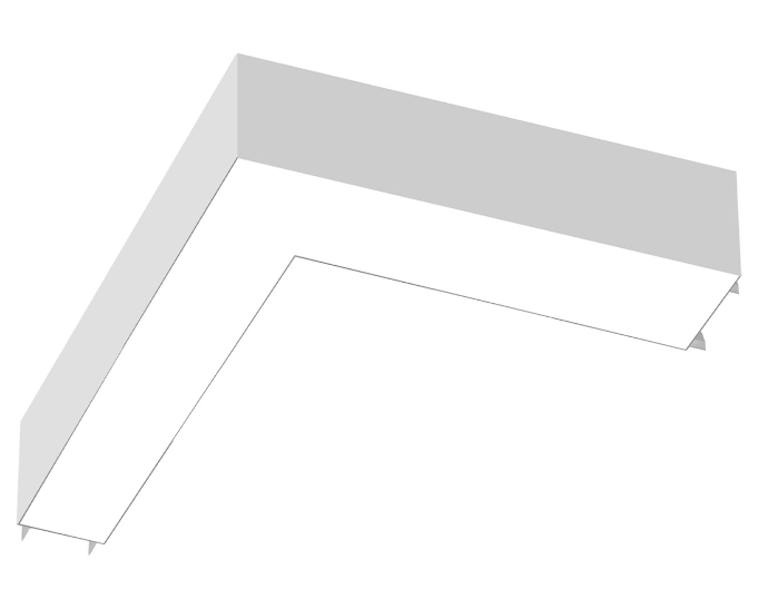 EnVision LED-ALIN2-24X24-L-3P50-D-5CCT-WH-RTK – 4' L-Shape Downlight