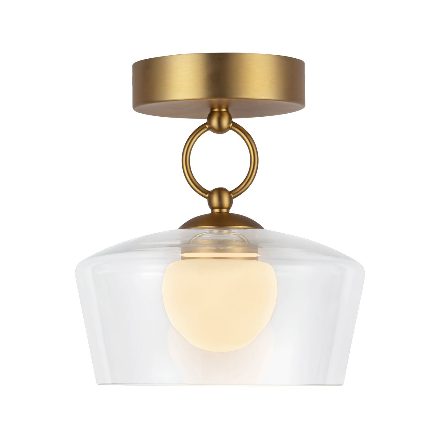 Alora Mood Leota brushed gold semi-flush mount SF443308BGCL-UNV