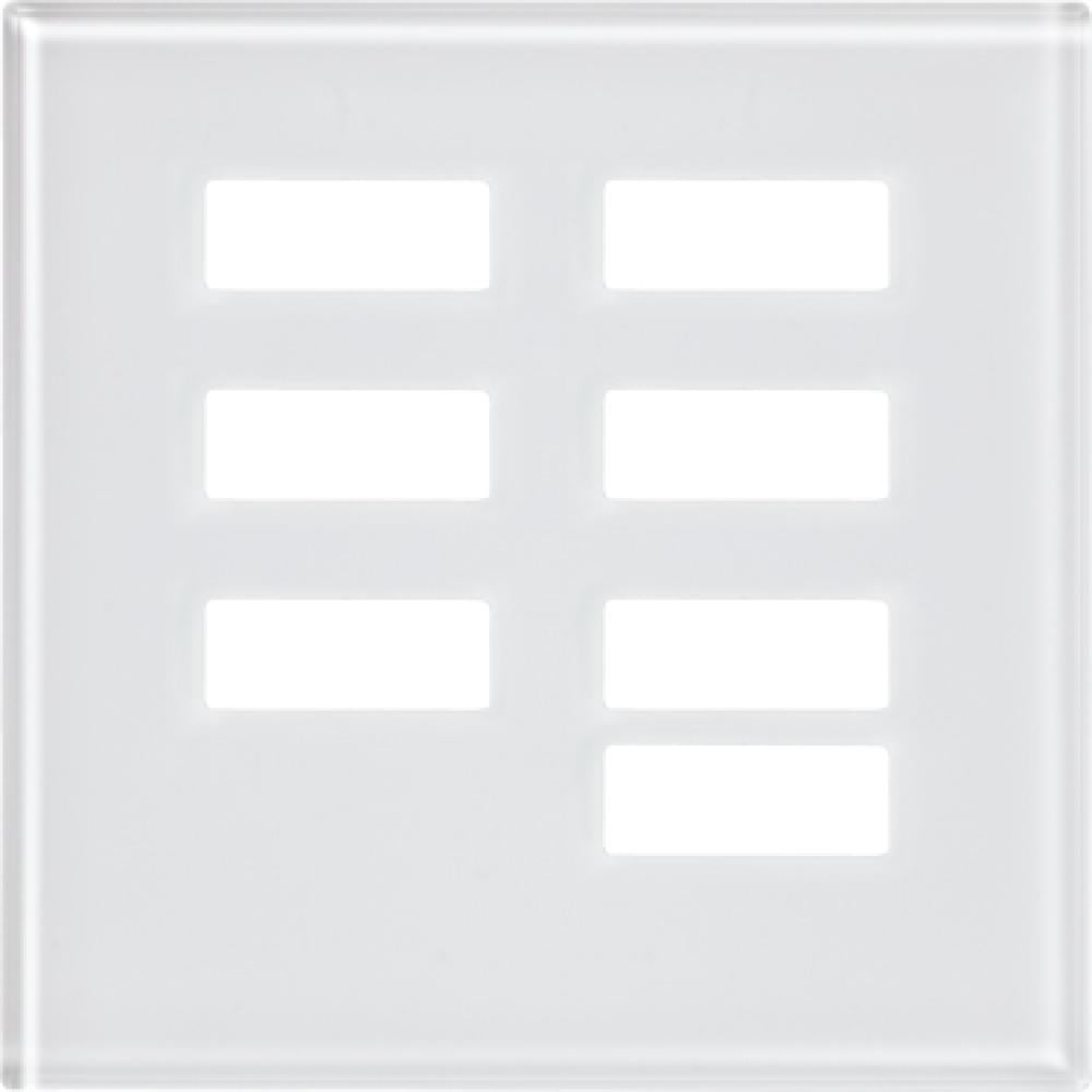 Lutron Architectural 6-button keypad faceplate in White Clear Glass