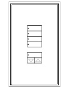 Lutron Architectural 4-button keypad faceplate in Clear White Glass