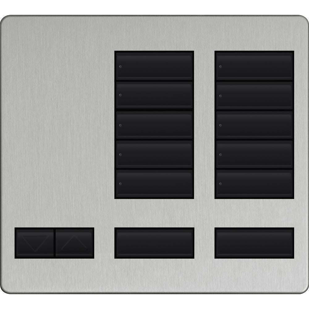 Lutron 10-button keypad faceplate in Metal Finish