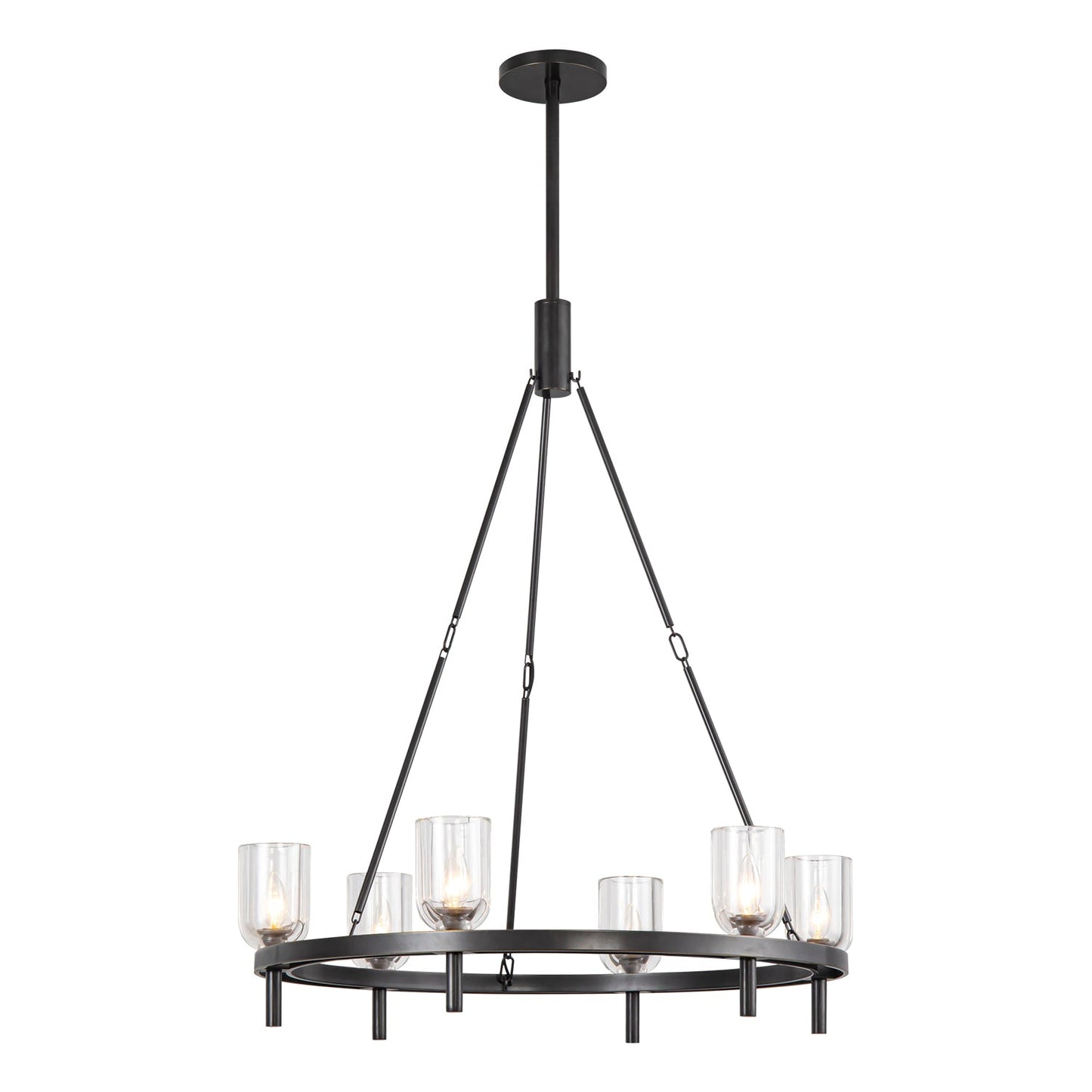 Alora Lucian clear crystal chandelier CH338632UBCC