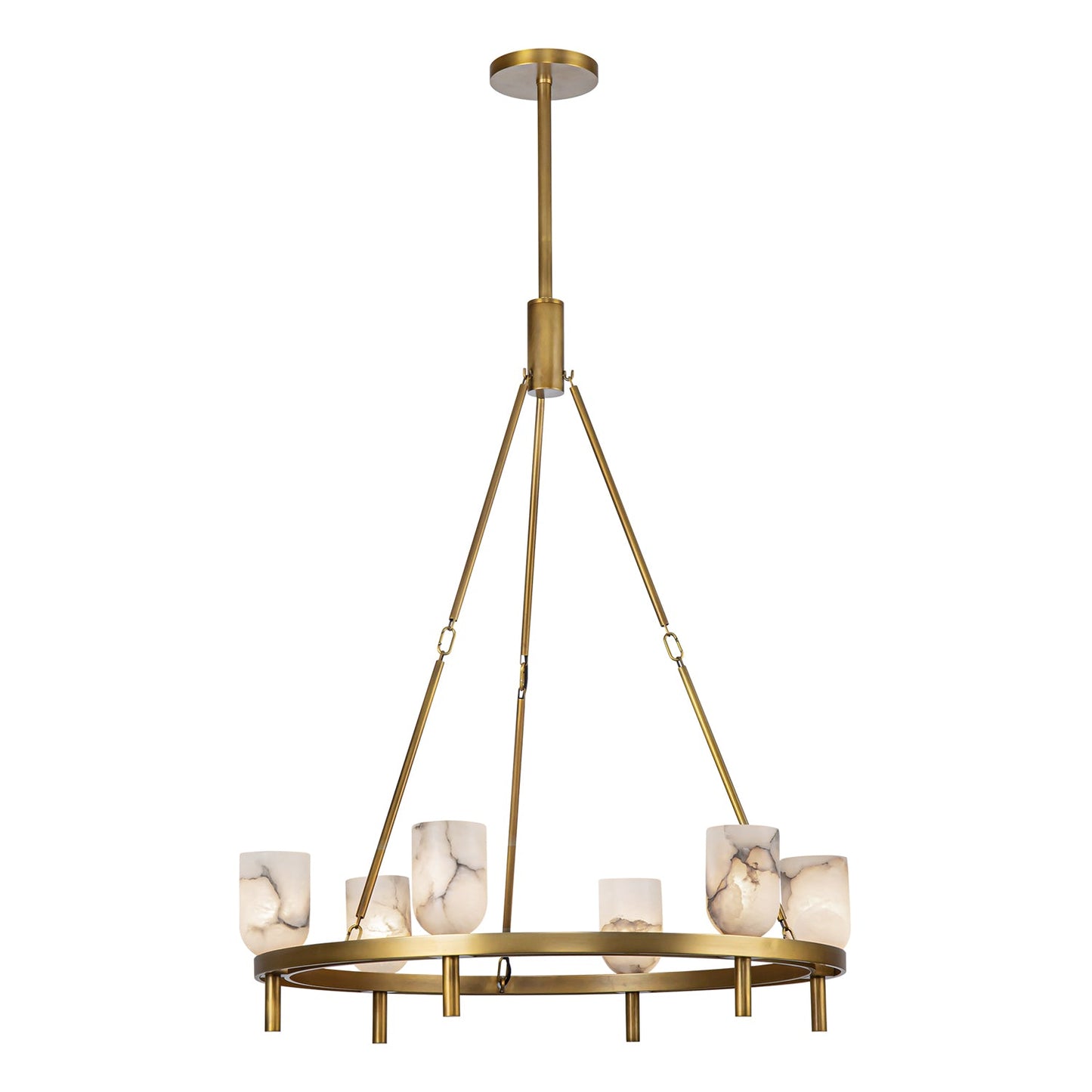 Alora Lucian vintage brass chandelier CH338632VBAR