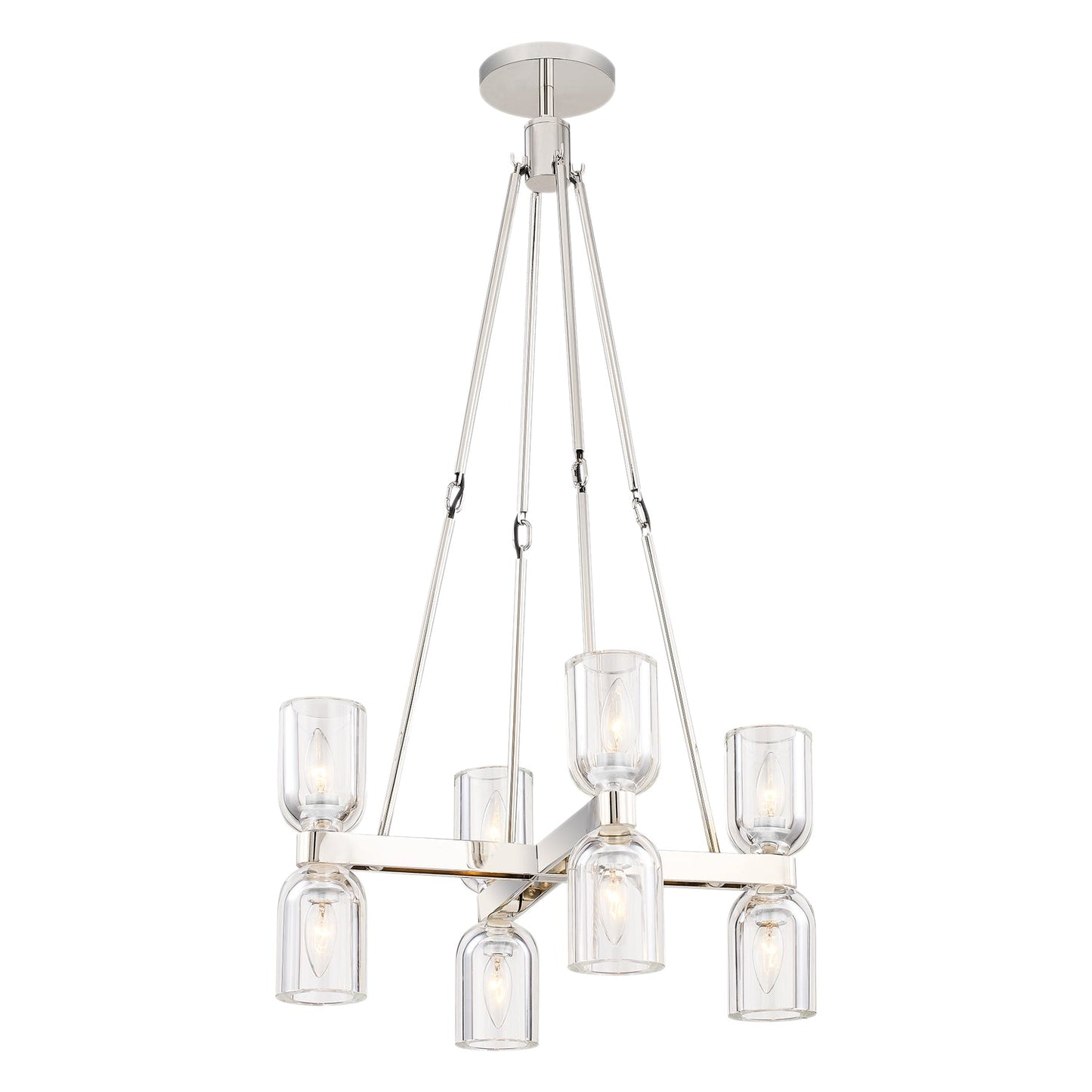 Alora Lucian clear crystal chandelier CH338822PNCC