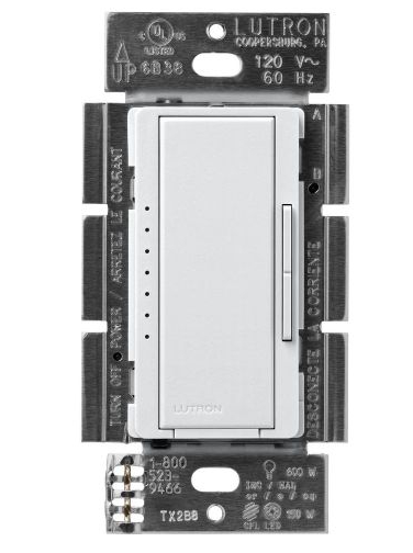 Lutron Maestro LED+ dimmer switch in Palladium